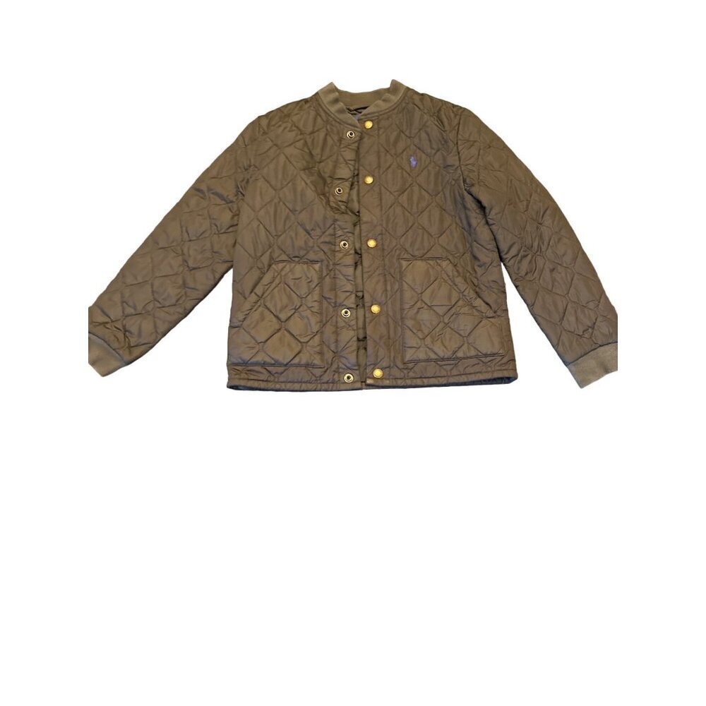 Polo Ralph Lauren Quilted‎ Jacket M (10-12) Black Polyester & Nylon Unisex